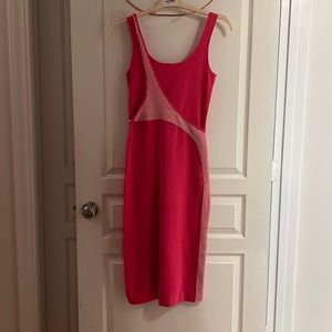 Esteban Cortazar pink body-con dress